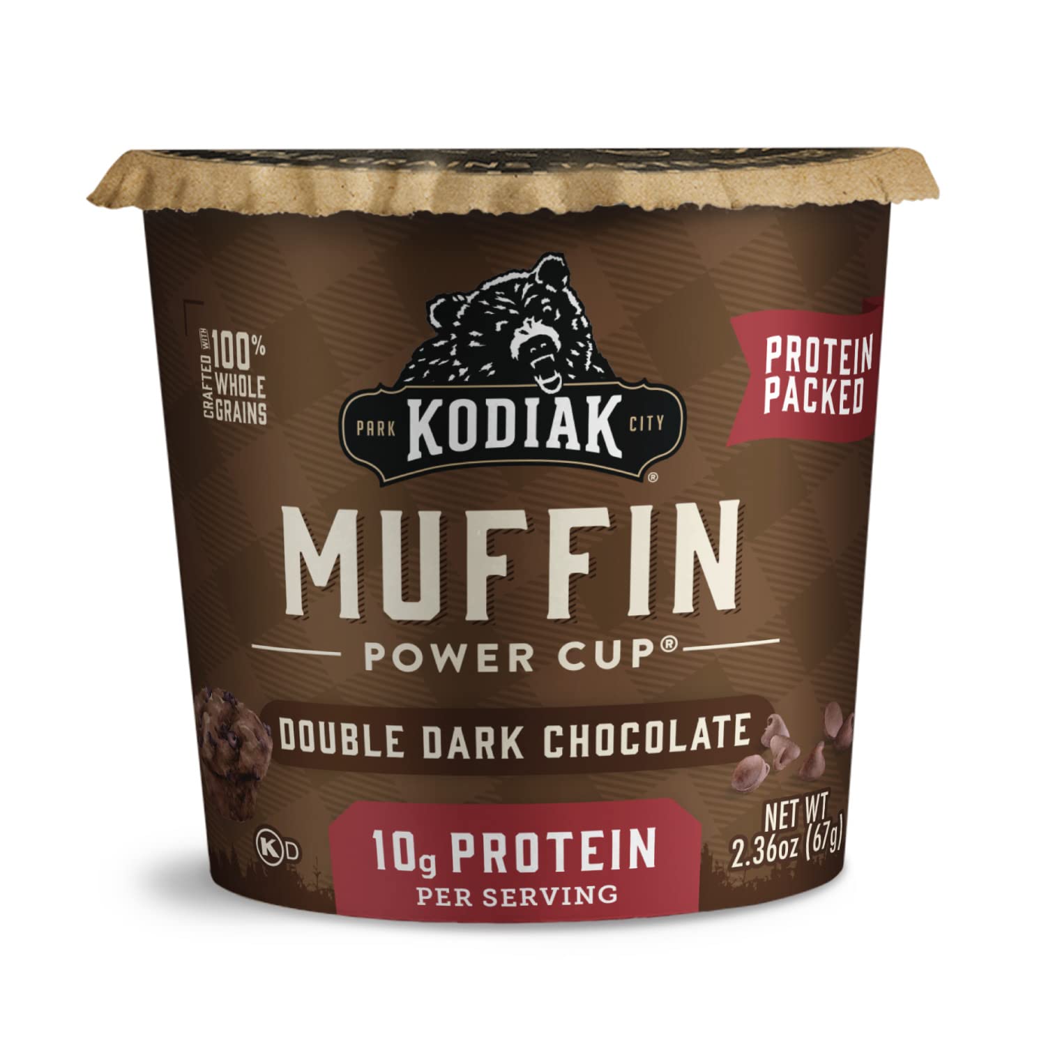 Kodiak Cakes Minute Muffins, Double Dark Chocolate, 2.36 Ounce